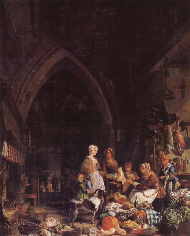 Cuvelier Hippolythe Les Halles de Saint-Omer oil painting image